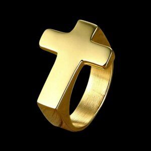 Cross Stainless Ring